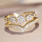 Gold-Tone Bloom Crown Ring