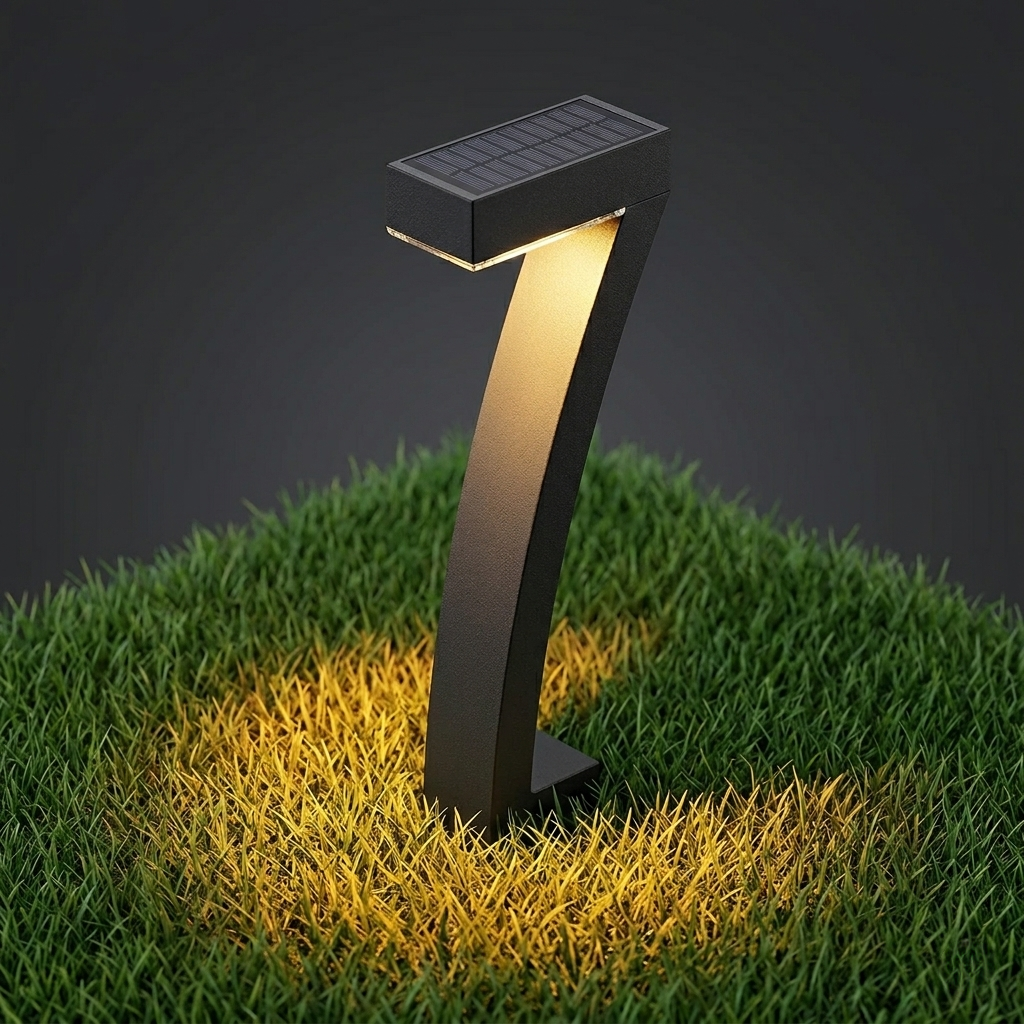 Modern Solar Pathway Lights - Sleek IP65 Waterproof LED Garden Decor (Warm White)
