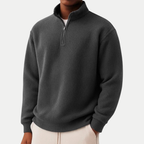 Quarter Zip Knit Jumper with a Soft and Breathable Finish