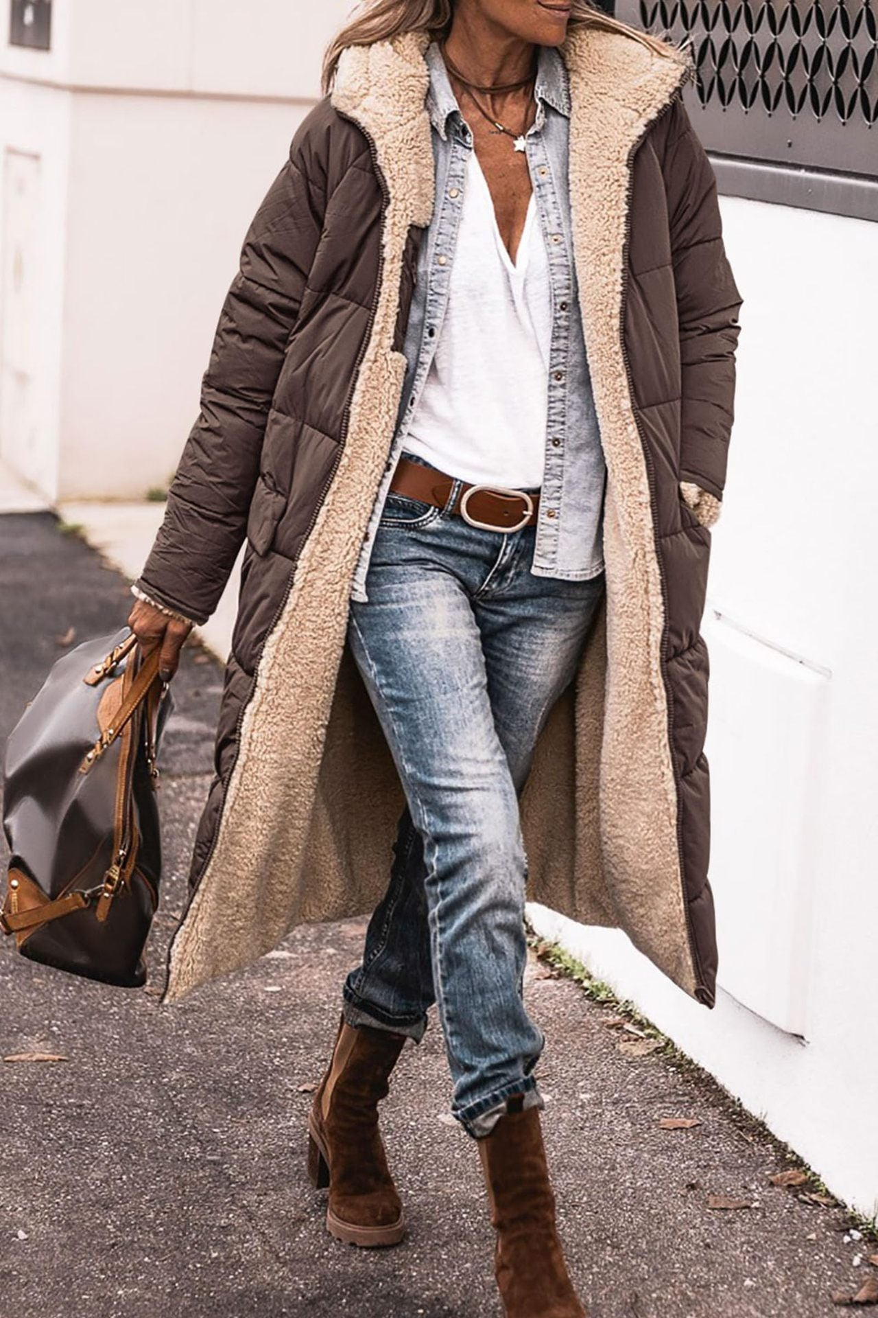 Reversible Winter Coat with Two Looks in One Warm Layer