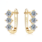 Three-Stone Earrings