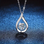 Zilverkleurige druppelketting