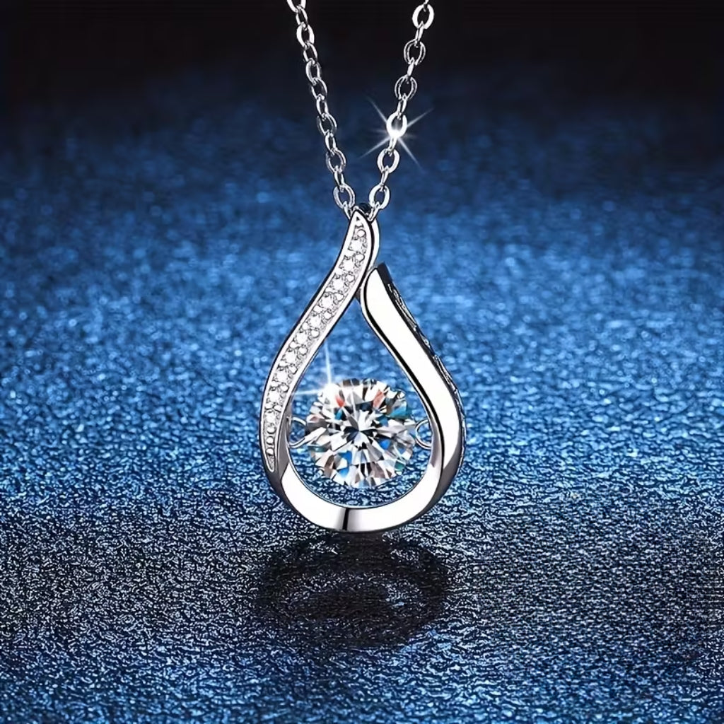 Zilverkleurige druppelketting