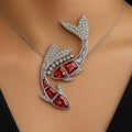Twin Koi Crystal Necklace