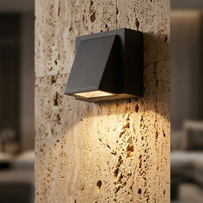Modern Minimalist Angled LED Wall Sconce - Waterproof Outdoor & Indoor Light