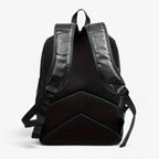 Men's Water-Repellent Black PU Backpack for Commuting