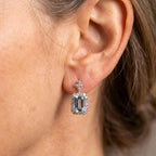 Guldfarvede hængeøreringe i vintagestil med zirkonia med diamant-look