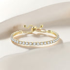 Adjustable Gold-Plated Zirconia Tennis Bracelet