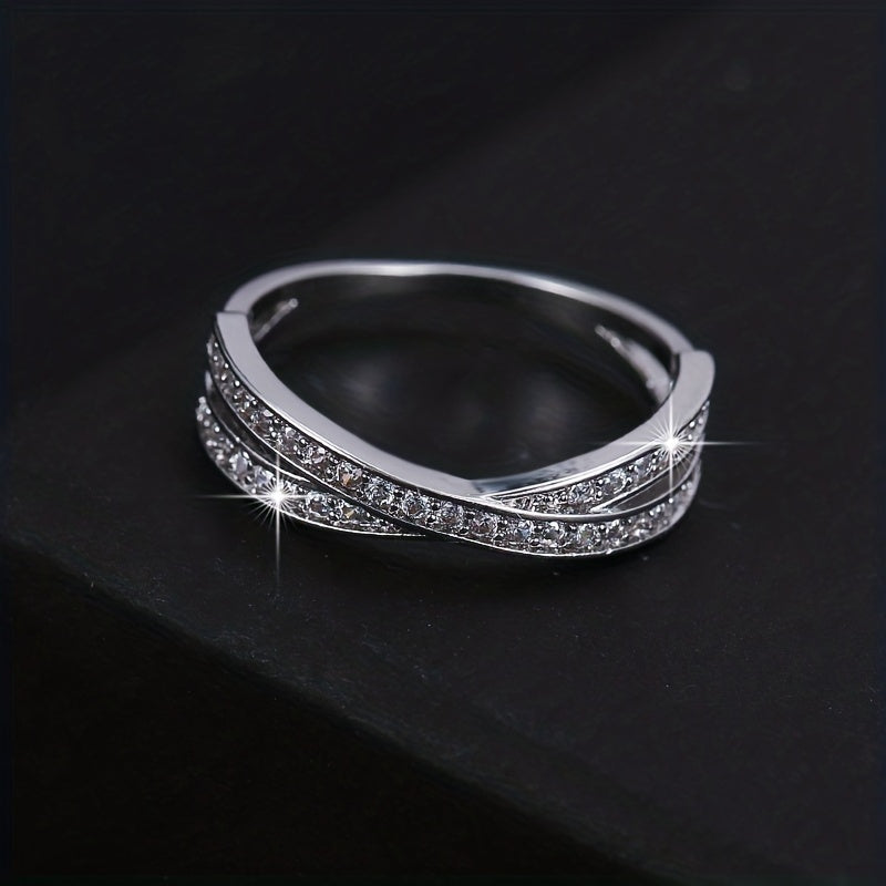 Cross Zirconia Ring