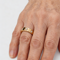 Slim Gold-Tone Ring with Soft Curved Lines