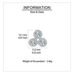 925 Sterling Silver Triple Moissanite Cluster Earrings, White Gold Plated