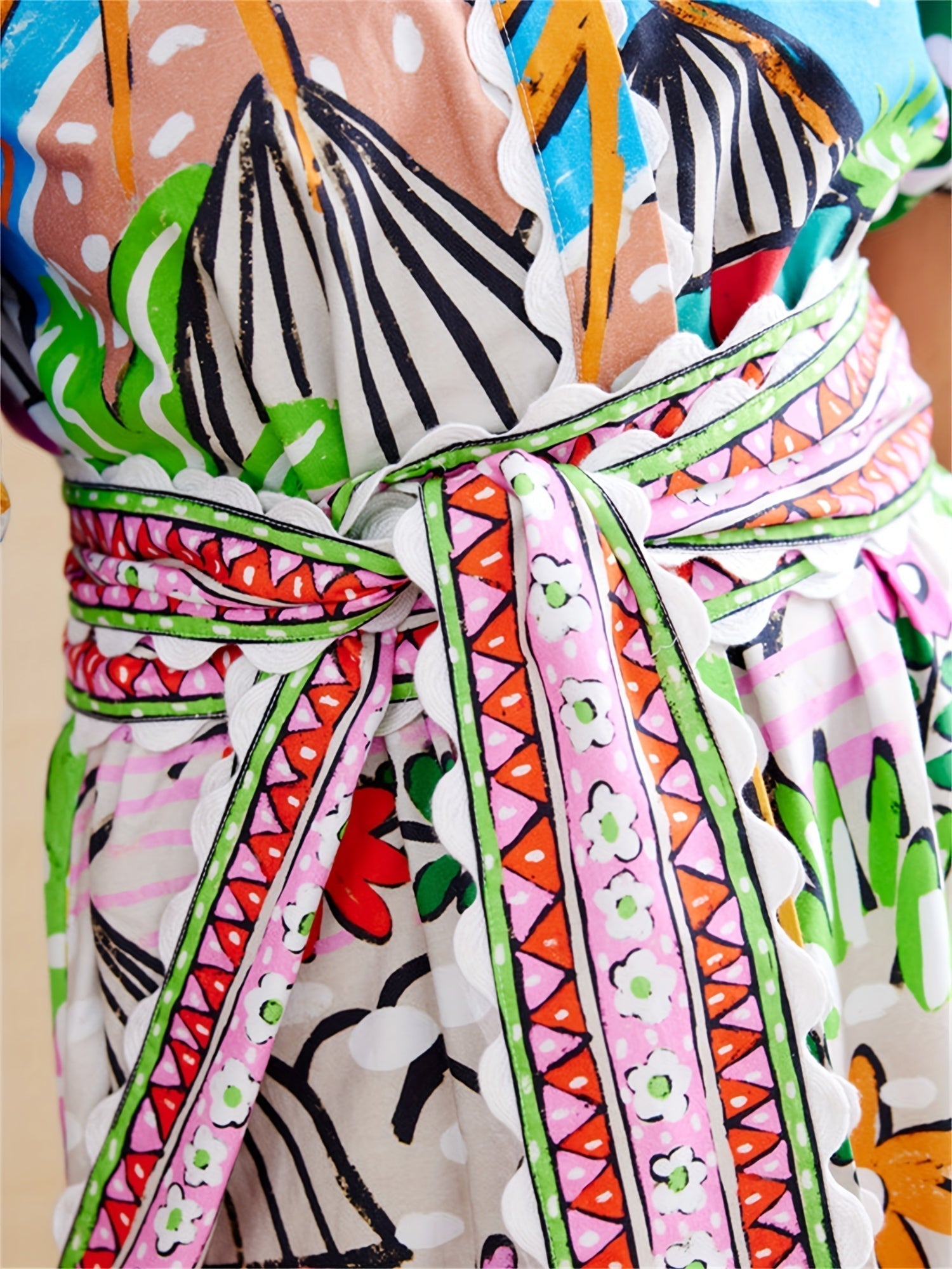 Printed Short Sleeve Button-Front Shirt Maxi Dress
