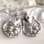 Antique-Style Silver-Tone Spoon Dangle Earrings