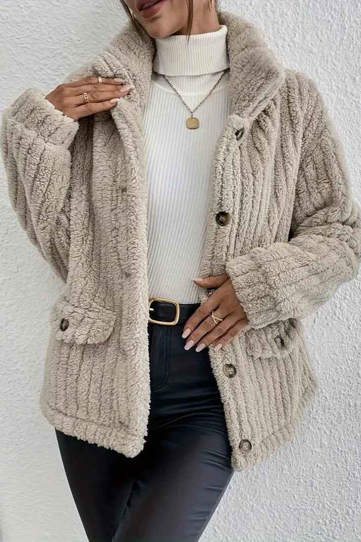 Reversible Velvet Cardigan with a Classic Button Front