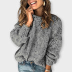 Retro Inspired Knit Jumper with a Loose Relaxed Silhouette