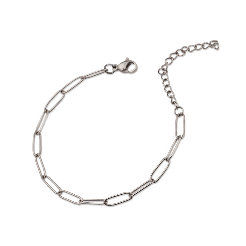Venetian Link Bracelet in White Gold Tone