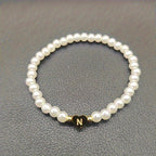Armband met hart en initiaal van A tot Z