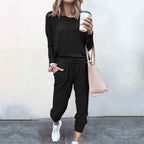 Long Sleeve Top and Drawstring Jogger Loungewear Set