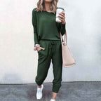 Long Sleeve Top and Drawstring Jogger Loungewear Set