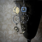 Sun and Moon Pendant Earrings