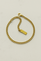 Fijne cubanlink-armband, gepolijste afwerking