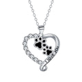 Ketting met zwarte hartvormige pootjeshanger