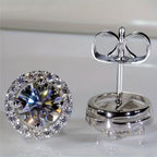Classic Halo Stud Earrings in Three Colours