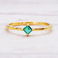 Turquoise Crystal Gold-Tone Ring