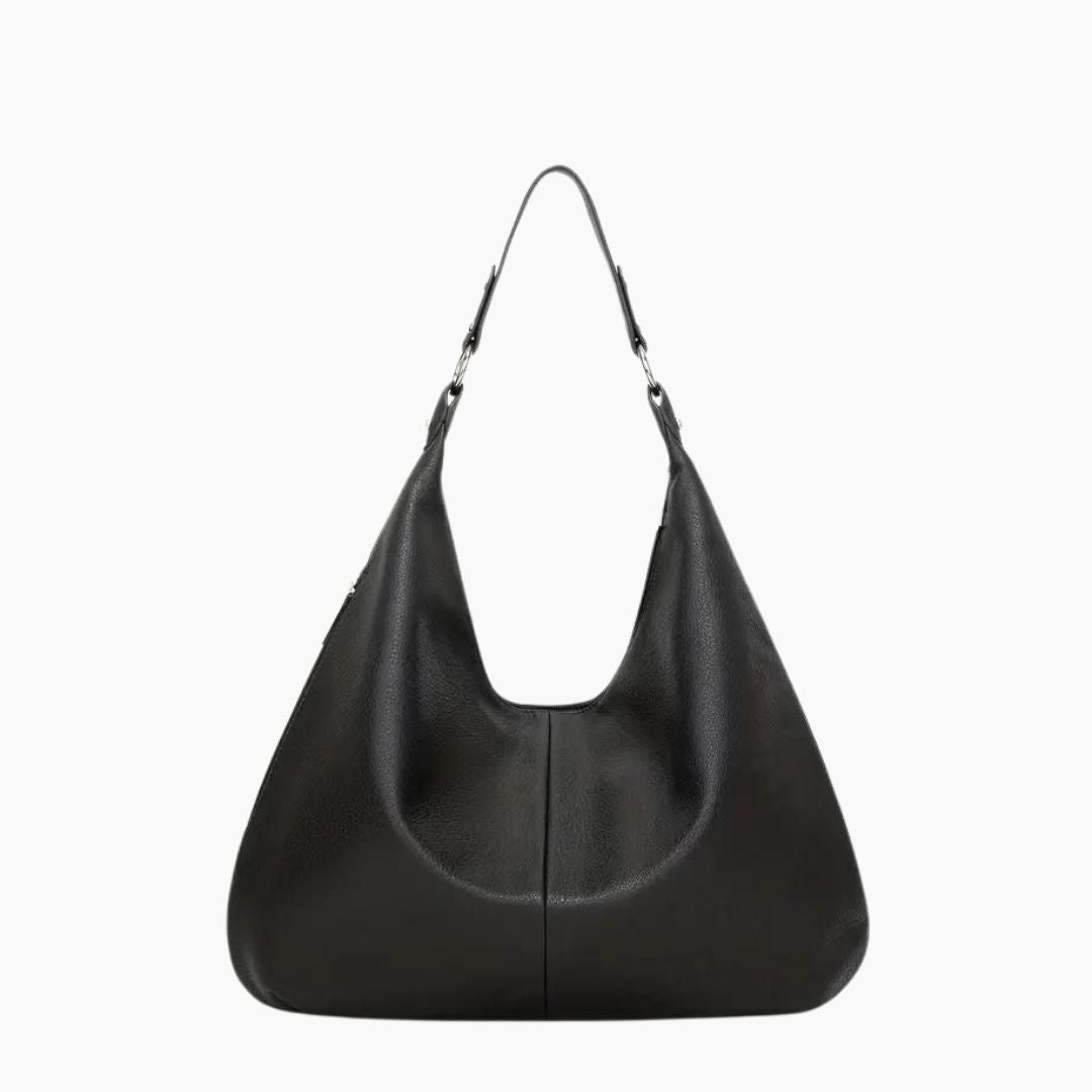 Minimalist Smooth Vegan Leather Hobo Bag