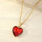 Ketting met harthanger in drie kleuren