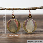 Bohemian Round Water Drop Copper-Tone Dangle Earrings