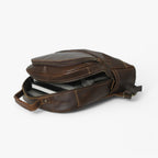 Unisex Robust Buffalo Leather Backpack for Work and Study
