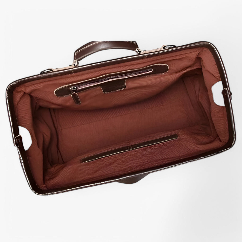 Premium weekendreistas van echt leer, 19 inch