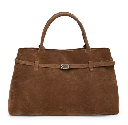 Zachte Faux Suède Shopper met Stevige Handvatten