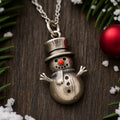 Silver-Tone Snowman Necklace