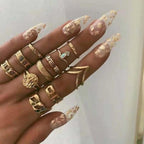 Adjustable Boho Ring Pack of 8 to 12 Stacking Rings