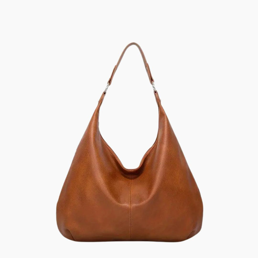 Minimalist Smooth Vegan Leather Hobo Bag