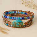 Turquoise and Howlite Wrap Bracelet