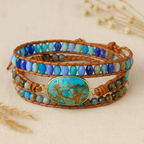 Turquoise and Howlite Wrap Bracelet