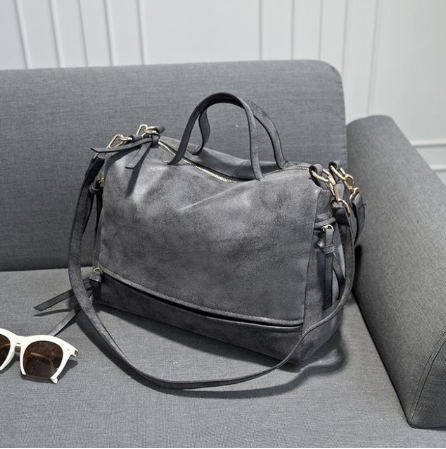 Women's PU Leather Motorcycle Bag with Zip