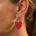 Bohemian Heart Drop Pendant Earrings