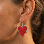 Bohemian Heart Drop Pendant Earrings