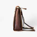Men's Luxury Full-Grain Leather Laptop Backpack