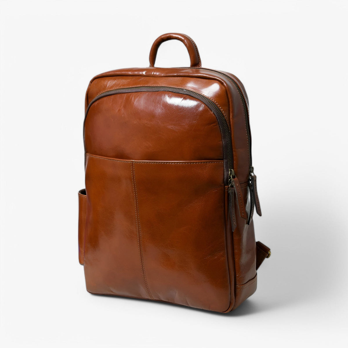 Handcrafted Premium Italian Leather Backpack in Brown