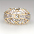 Baguette Chevron Statement Ring