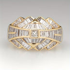 Baguette Chevron Statement Ring