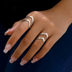 Chevron Midi Ring Set