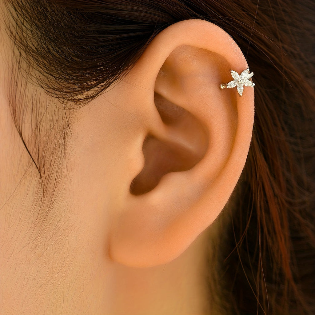 Sparkling Cubic Zirconia Ear Cuff