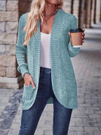 Softly Draped Knit Cardigan for Layering Over Dresses