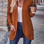 Softly Draped Knit Cardigan for Layering Over Dresses